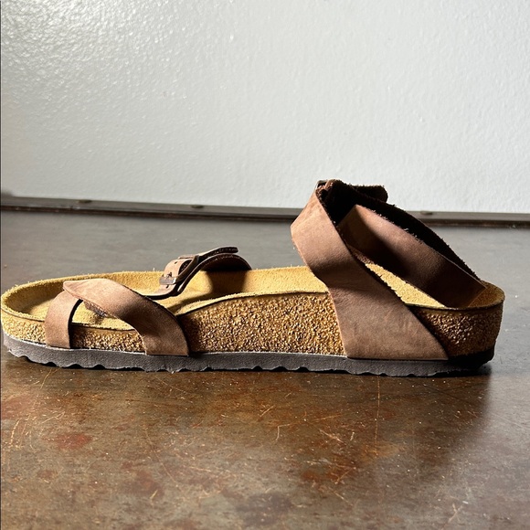 Birkenstock Yara Oiled Leather Brown Strappy Ankle Wrap Sandal Size 39 - Picture 5 of 12